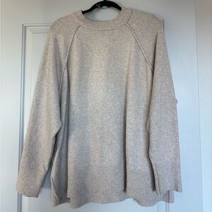 Aerie Women’s Light Beige Crewneck Sweater